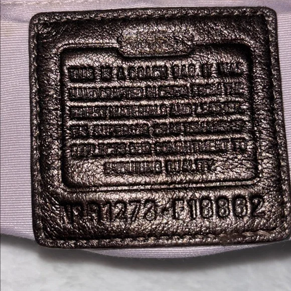 Coach Metallic Bronze and Beige Handbag 2012 - EUC - Picture 13 of 14